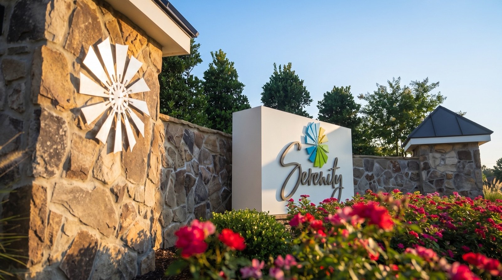 Homes and landscaping at Altis at Serenity in Fuquay-Varina
