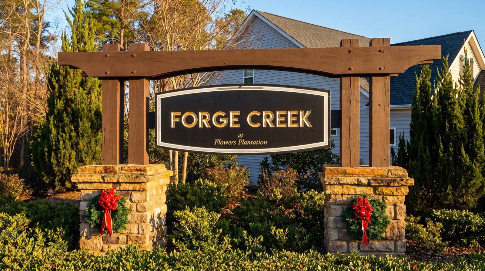 Community setting at Forge Creek at Flowers Plantation in Clayton
