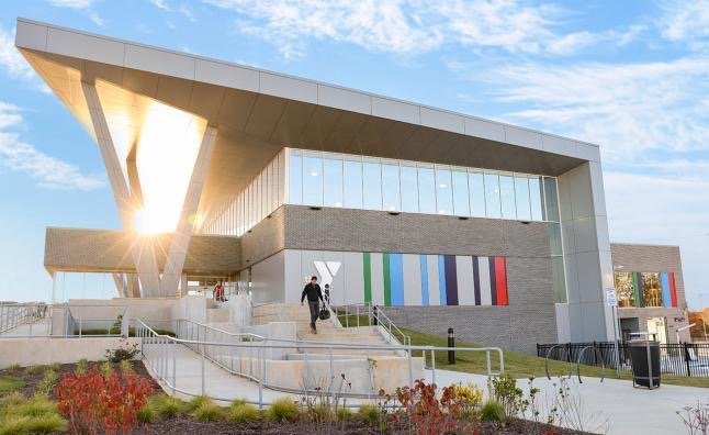 Contemporary exterior of the Chatham Park YMCA in Pittsboro