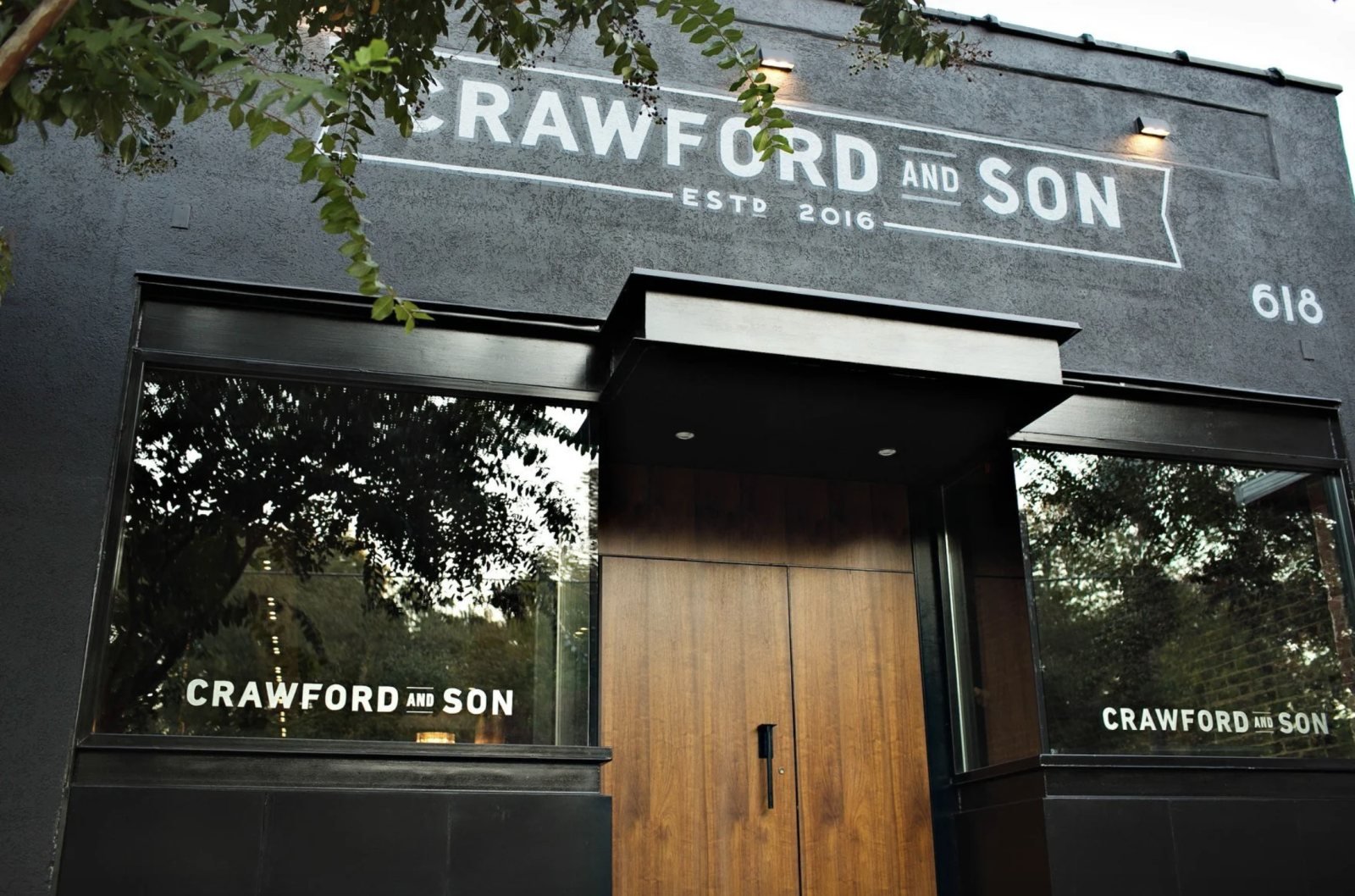 The entrance to Crawford and Son in Raleigh