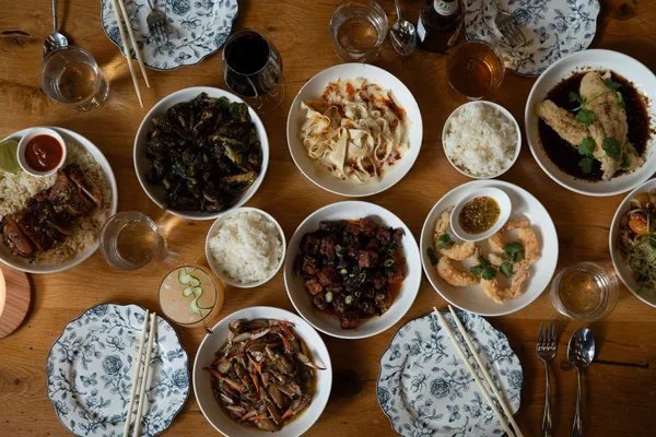 A table spread at Heirloom in Raleigh