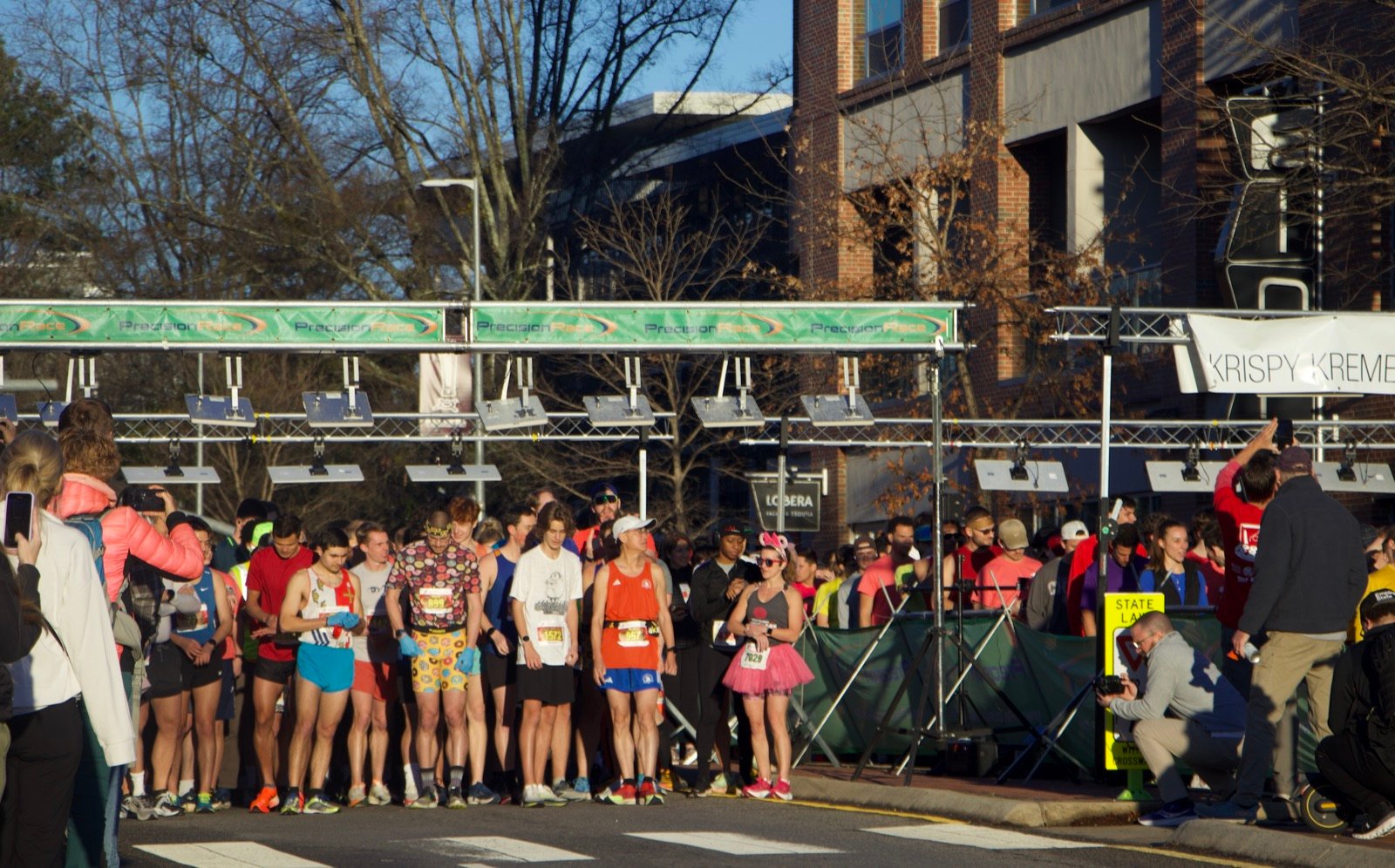 Runners gathered for the Krispy Kreme Challenge in Raleigh