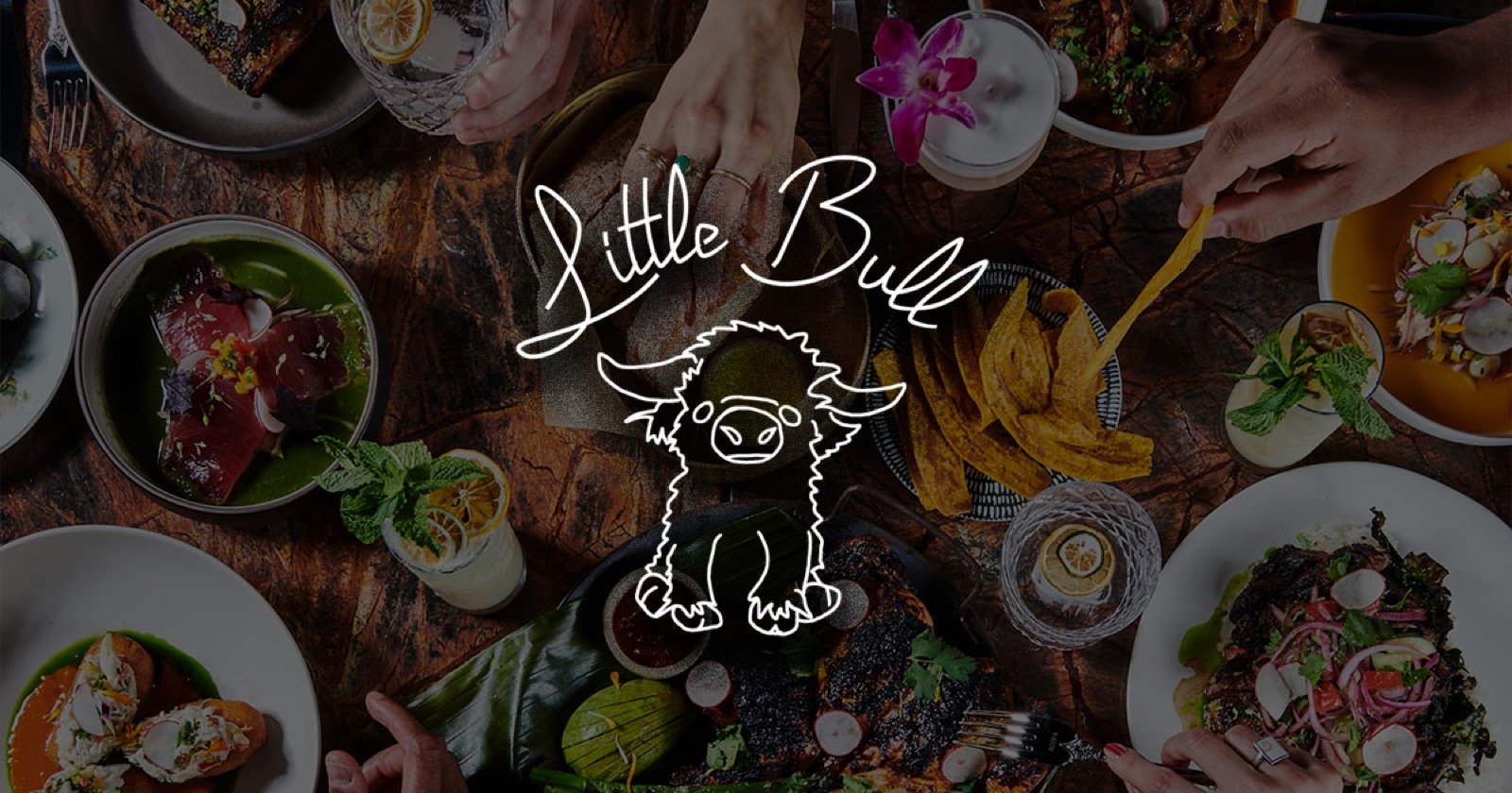 A selection of colorful dishes from Little Bull in Durham