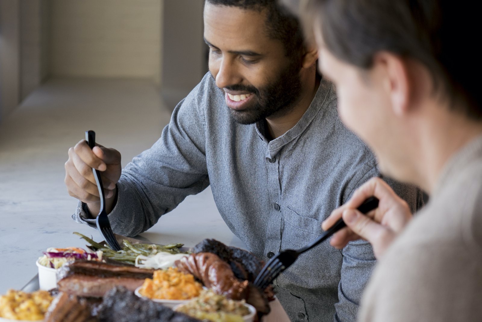 Guests enjoying a meal at Prime Barbecue in Knightdale