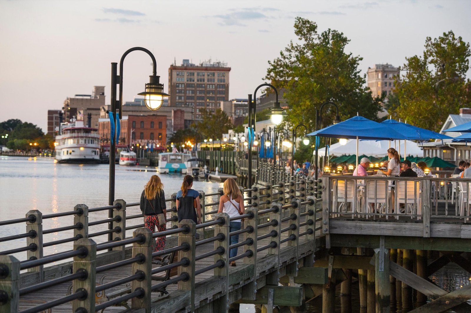 Wilmington Riverwalk along the Cape Fear River